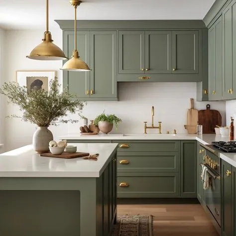 School House White and Sage Green combination