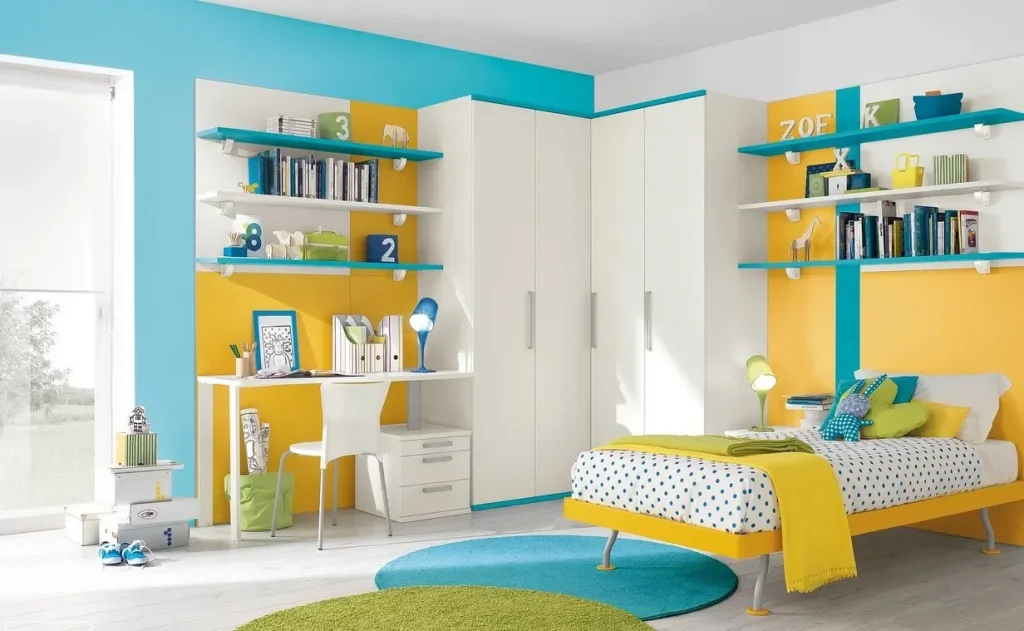 Light Blue and Radiant Yellow