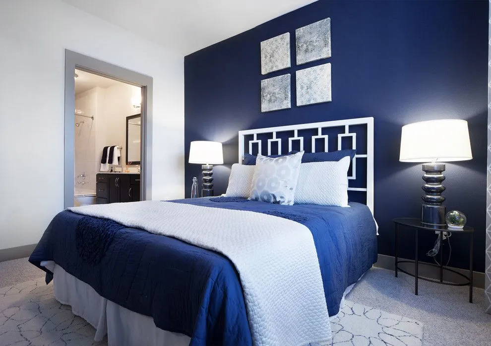 Indigo and White