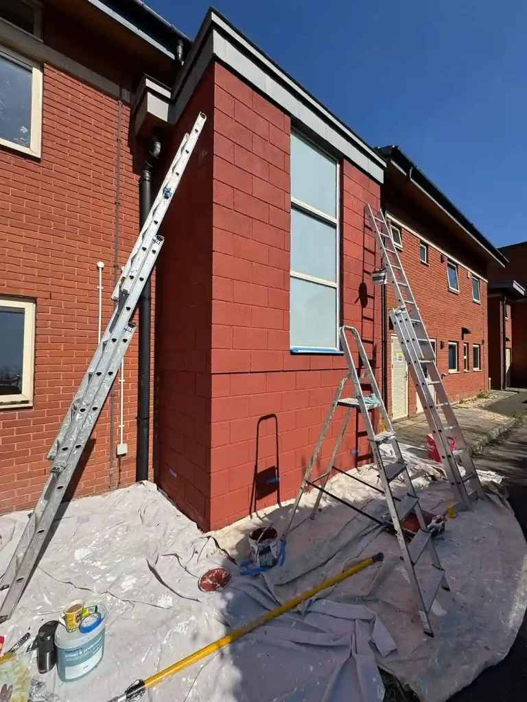 Exterior building after painting project in Lawrence Weston Bristol