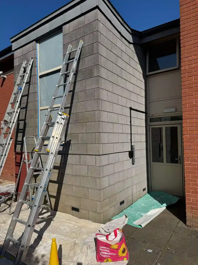 Exterior building before painting in Lawrence Weston Bristol