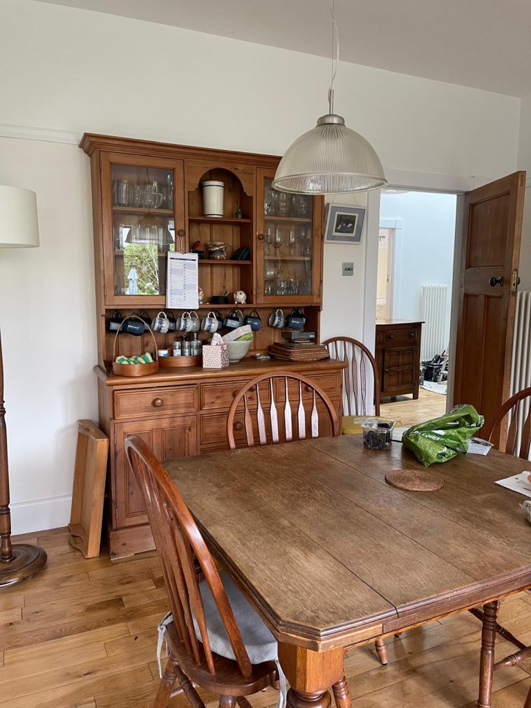 Dining room interior painting project in Kellaway Avenue Bristol with fresh neutral wall finish